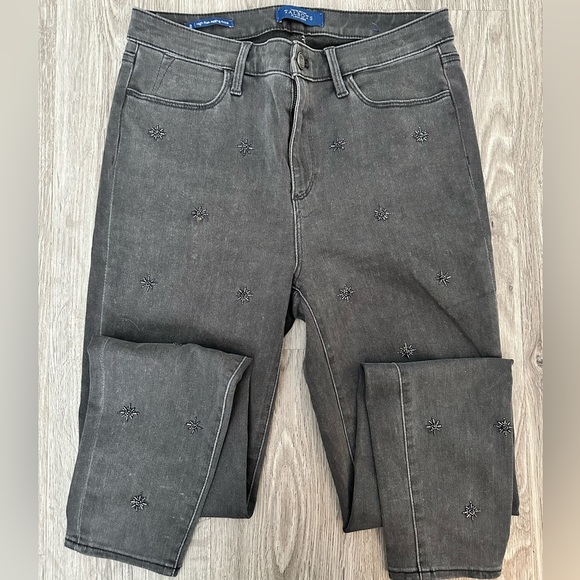 Talbots| Limited Edition Embellished Gray Skinny Jeans - Picture 2 of 8
